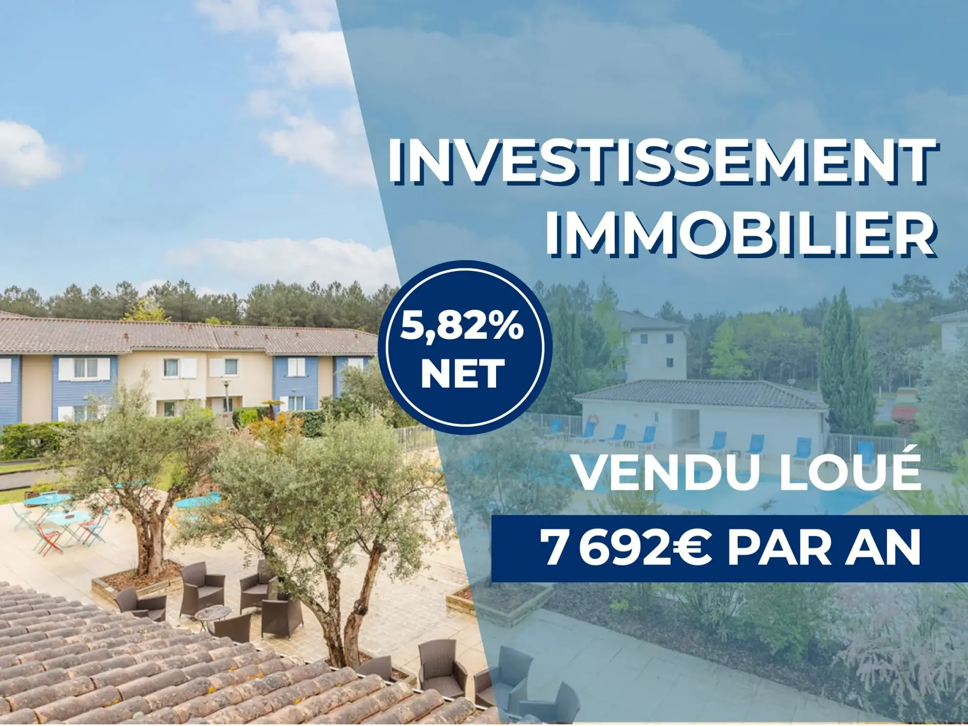 Appartement triplex loué à vendre à Saint-Jean-d'Illac avec rendement attractif 