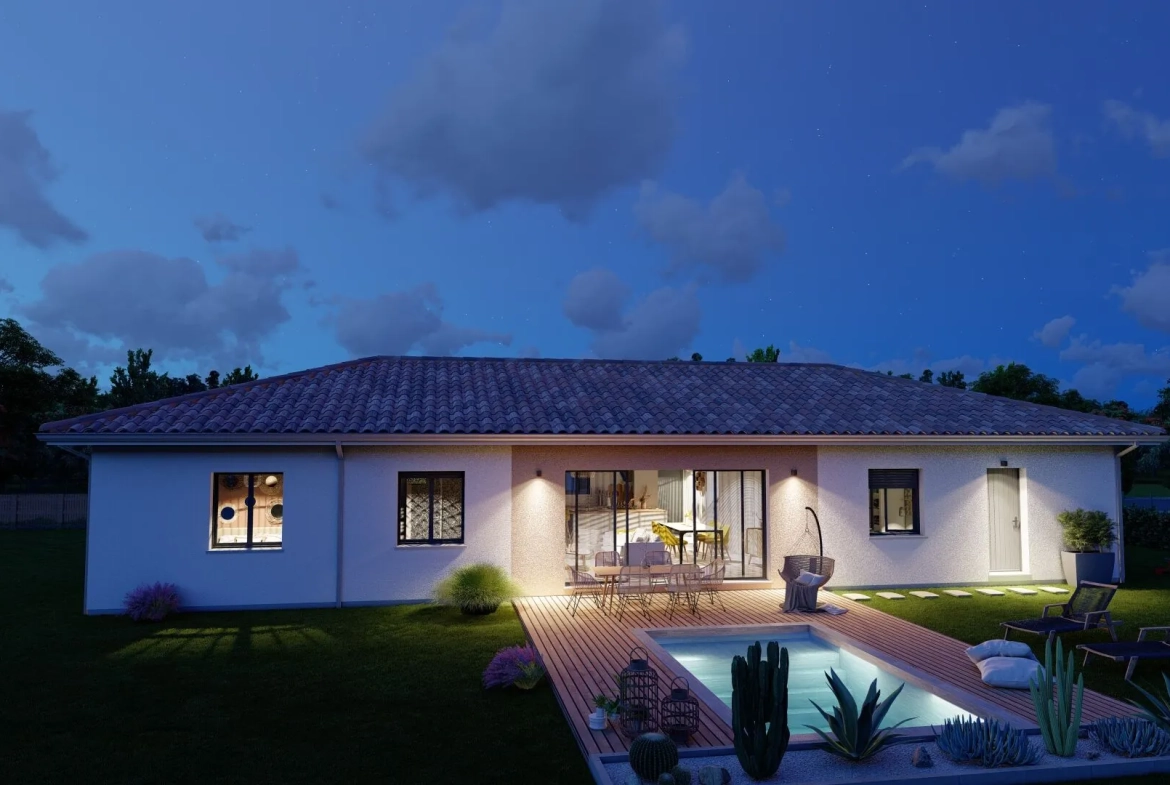 Maison neuve 3 chambres avec suite et bureau à Saint Martin d’Oney 