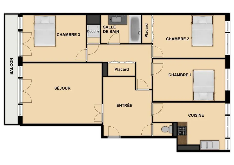 A vendre appartement T4 lumineux à Poitiers, proche gare et centre-ville 