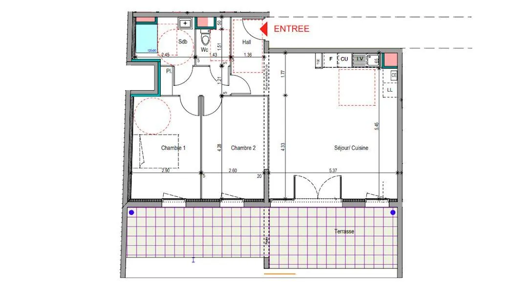 Appartement de 70 m² avec terrasse à Istres - Centre-ville et parking sécurisé 