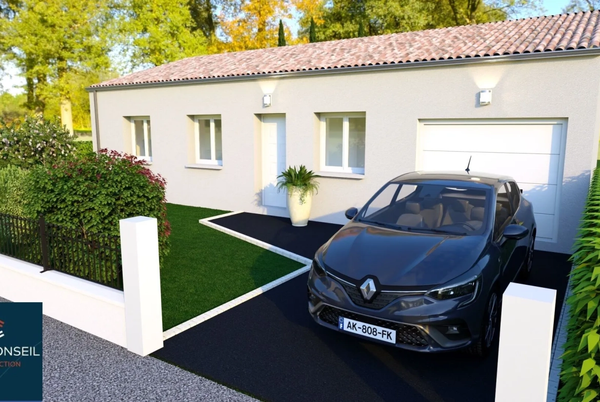 Maison neuve de 90 m² avec garage à Aucamville proche Toulouse 
