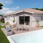 Maison neuve 2 chambres avec garage à Saint Pierre du Mont dans les Landes
