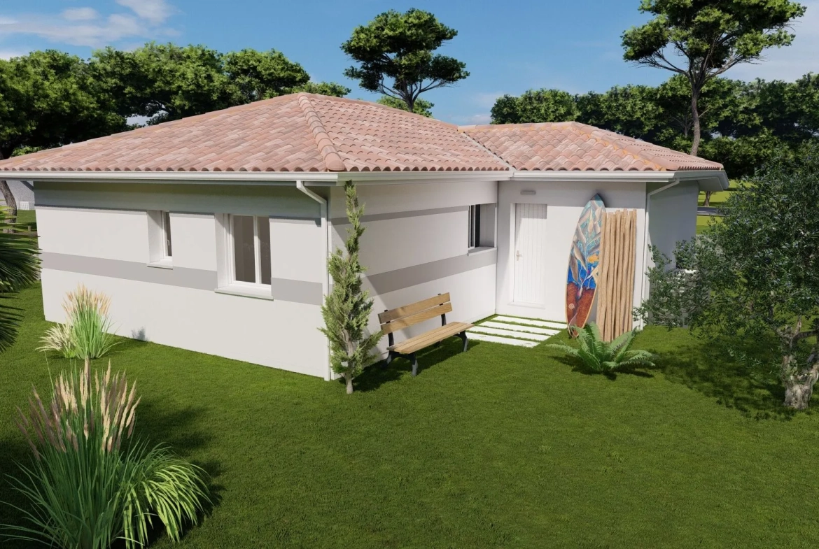 Maison neuve 2 chambres avec garage à Saint Pierre du Mont dans les Landes 