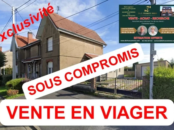 Maison en viager à Aulnoye-Aymeries avec jardin et garage - Offre exclusive