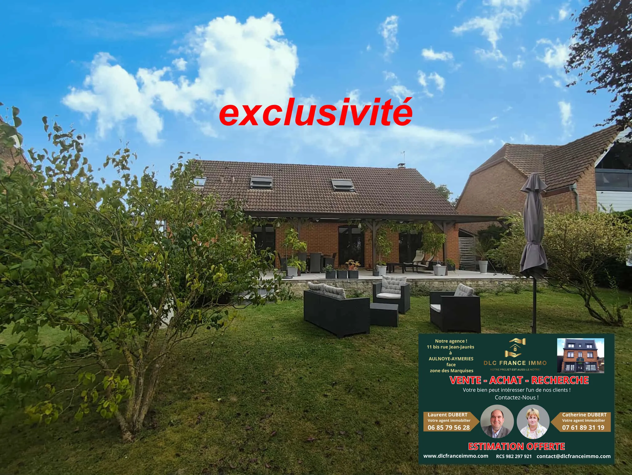 Vente d'un pavillon moderne avec jardin à Bachant - Belle opportunité 