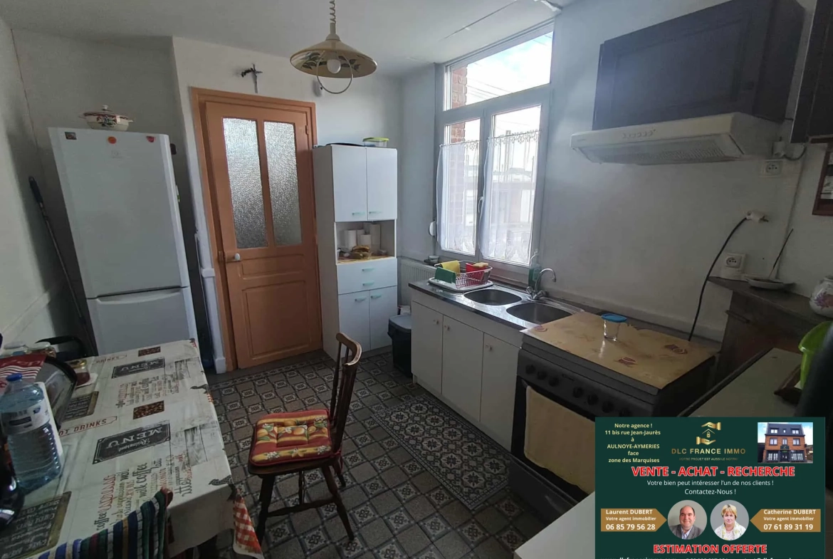Maison individuelle de 79 m² à Aulnoye avec terrain de 200 m², garage et potentiel d'aménagement 