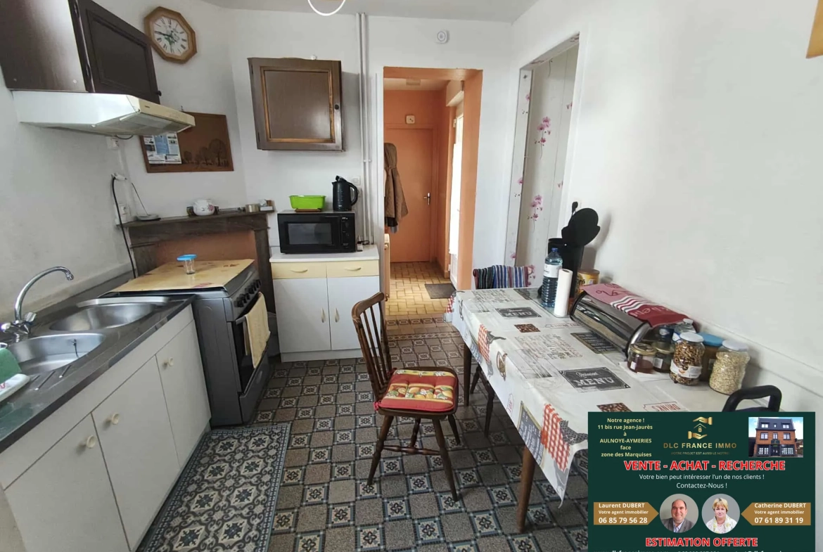 Maison individuelle de 79 m² à Aulnoye avec terrain de 200 m², garage et potentiel d'aménagement 