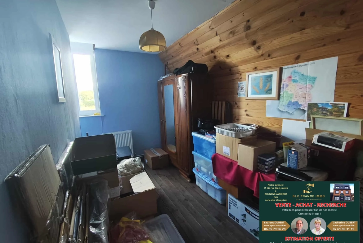 Maison individuelle de 79 m² à Aulnoye avec terrain de 200 m², garage et potentiel d'aménagement 
