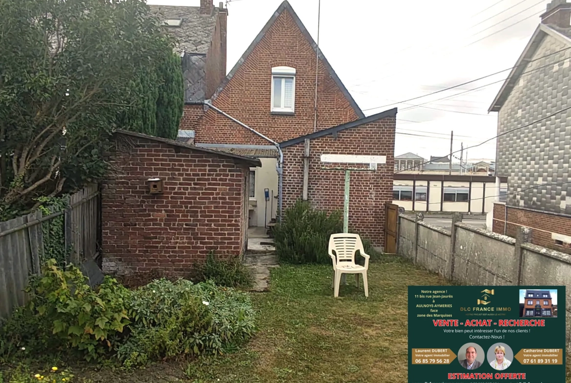 Maison individuelle de 79 m² à Aulnoye avec terrain de 200 m², garage et potentiel d'aménagement 