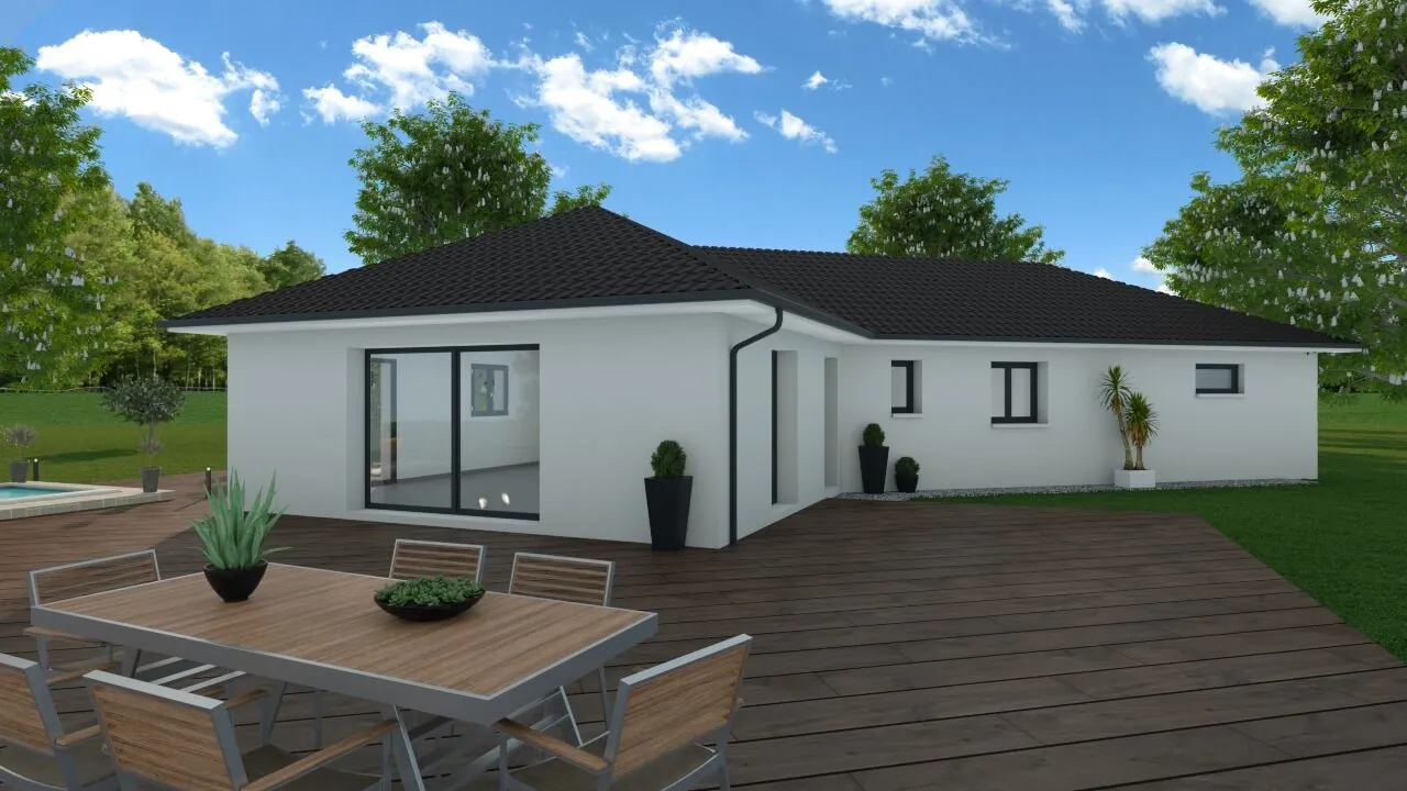 Maison neuve 85 m² à Lhuis avec jardin et conformité environnementale 