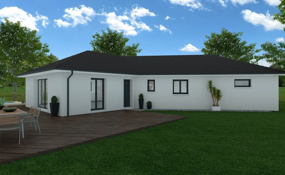 Maison neuve 85 m² à Lhuis avec jardin et conformité environnementale 