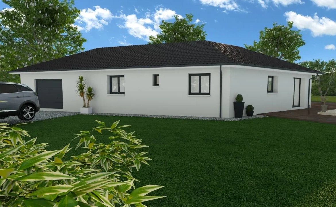 Maison neuve 85 m² à Lhuis avec jardin et conformité environnementale 