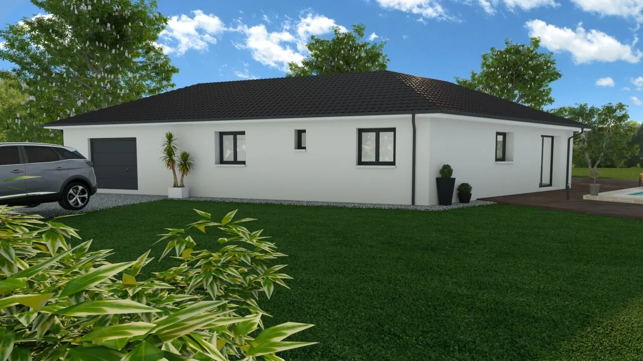 Maison neuve 85 m² à Lhuis avec jardin et conformité environnementale 
