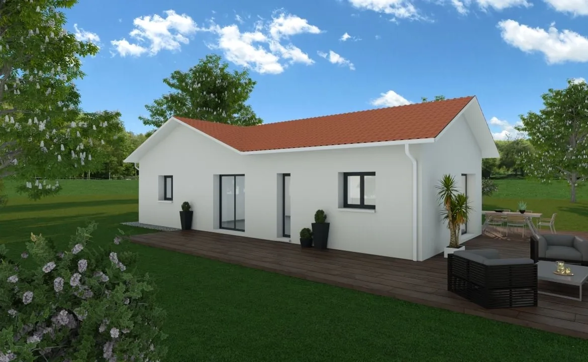 Maison neuve 85 m² à Lhuis avec jardin et conformité environnementale 