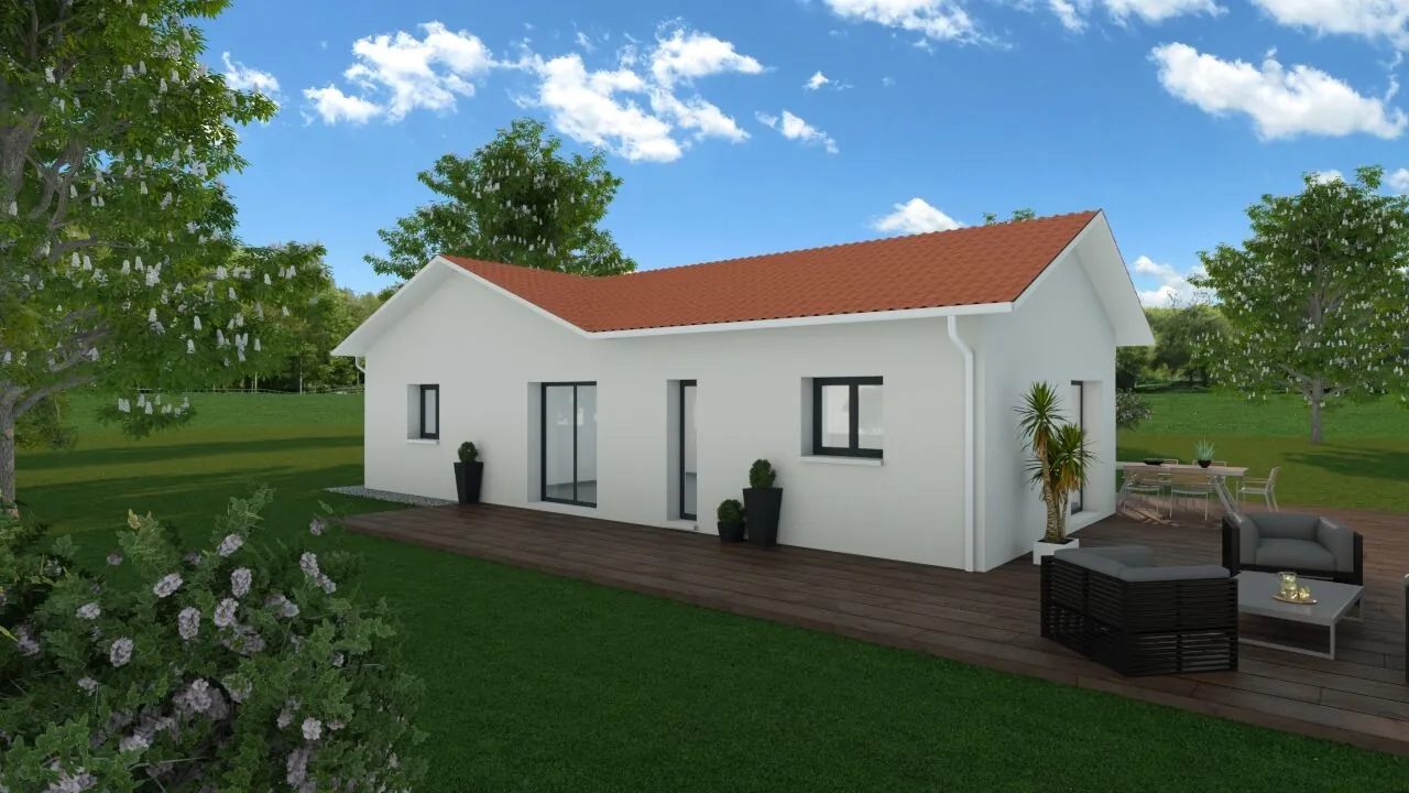 Maison neuve 85 m² à Lhuis avec jardin et conformité environnementale 