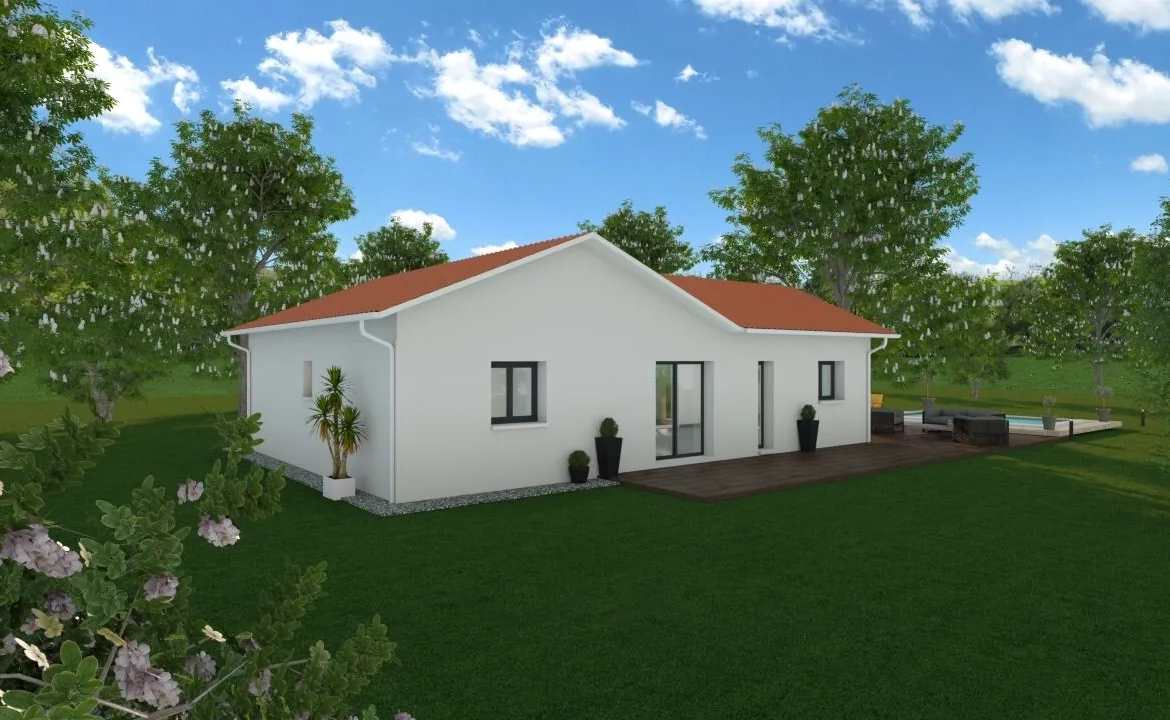 Maison neuve 85 m² à Lhuis avec jardin et conformité environnementale 