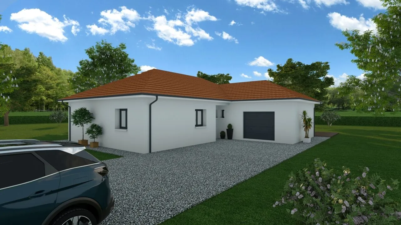 Maison neuve 85 m² à Lhuis avec jardin et conformité environnementale 