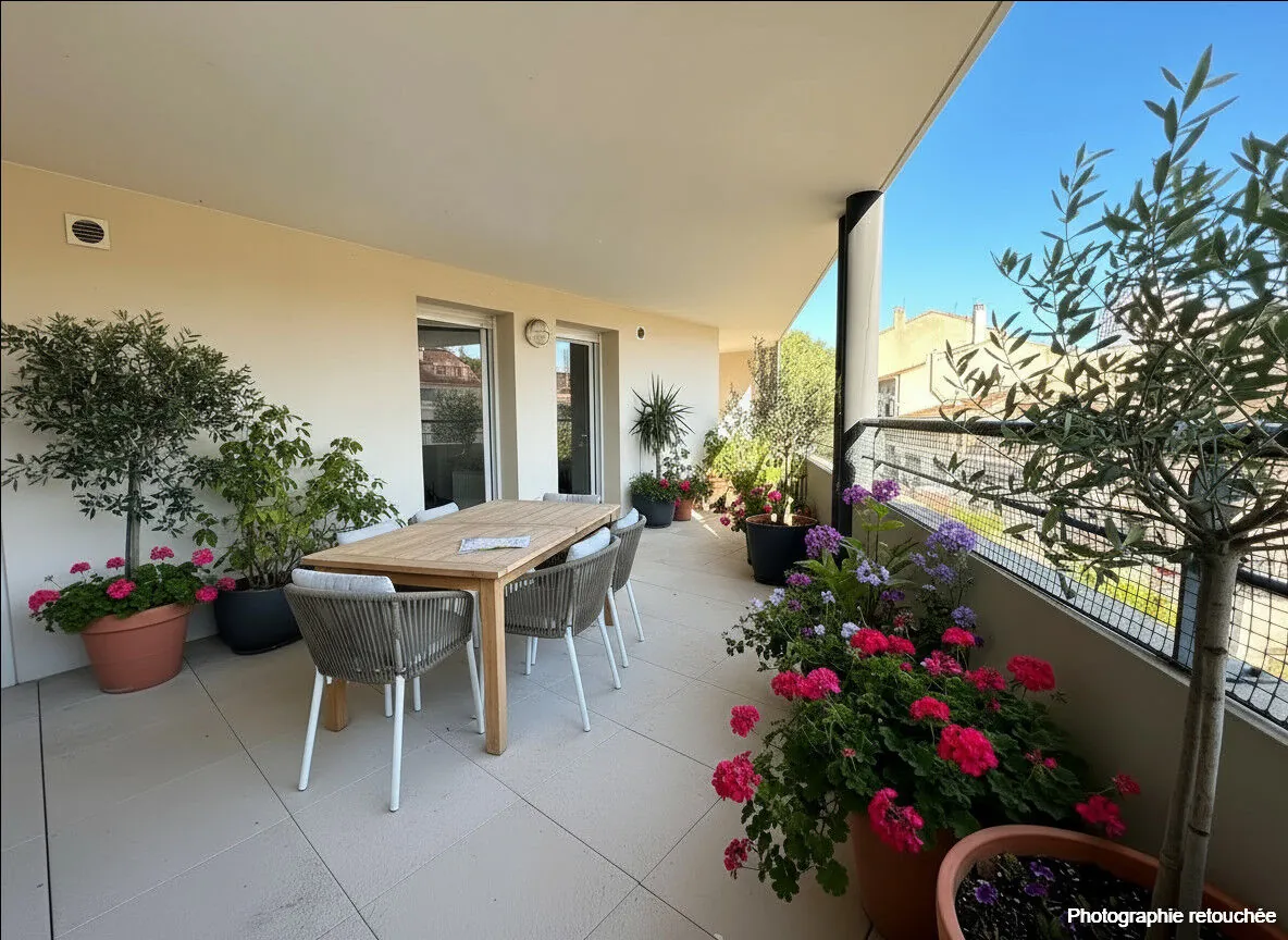 Appartement 3 pièces avec terrasse à Marseille, quartier du Rouet 
