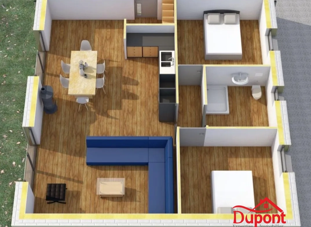 Maison plain-pied à Les Mazures avec terrasse et jardin - Projet sur mesure 