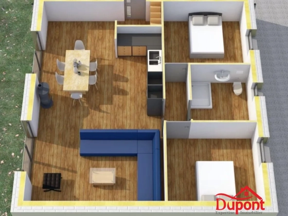 Maison plain-pied à Les Mazures avec terrasse et jardin - Projet sur mesure