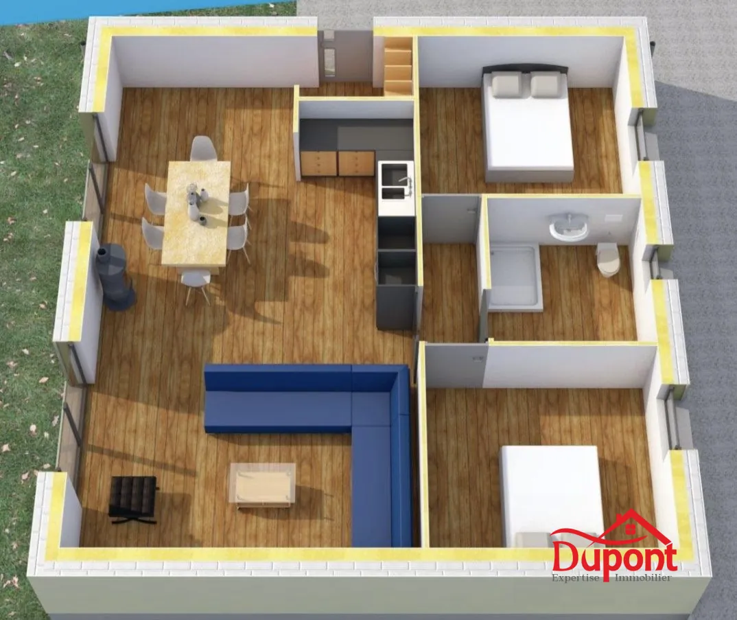 Maison plain-pied à Les Mazures avec terrasse et jardin - Projet sur mesure 