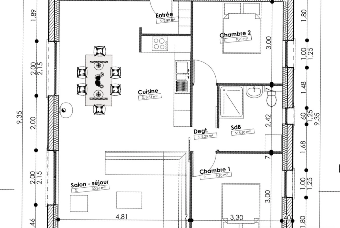 Maison plain-pied à Les Mazures avec terrasse et jardin - Projet sur mesure 