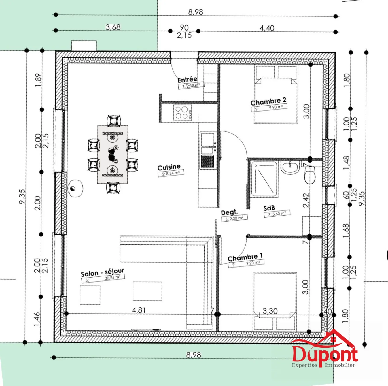 Maison plain-pied à Les Mazures avec terrasse et jardin - Projet sur mesure 