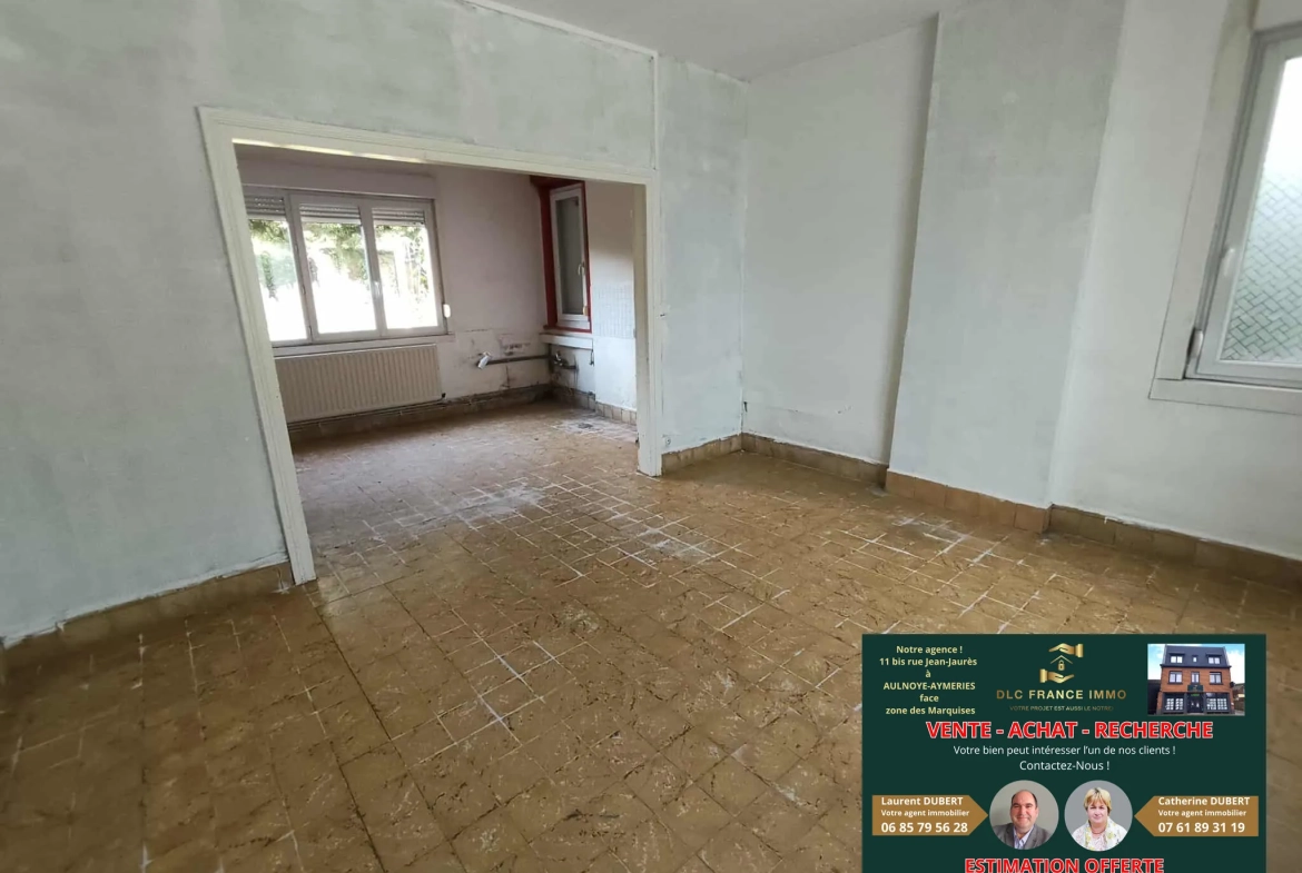 Maison semi-individuelle à rafraîchir à Englefontaine - Grand terrain de 696 m² 