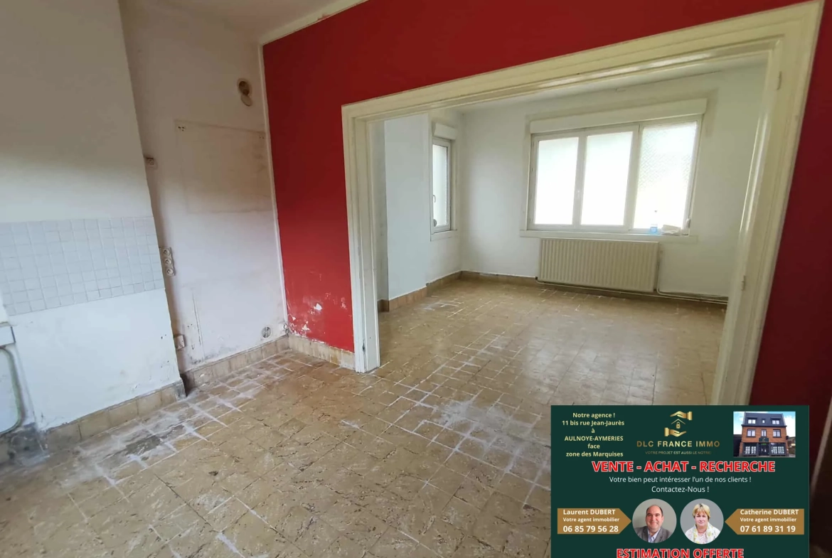 Maison semi-individuelle à rafraîchir à Englefontaine - Grand terrain de 696 m² 