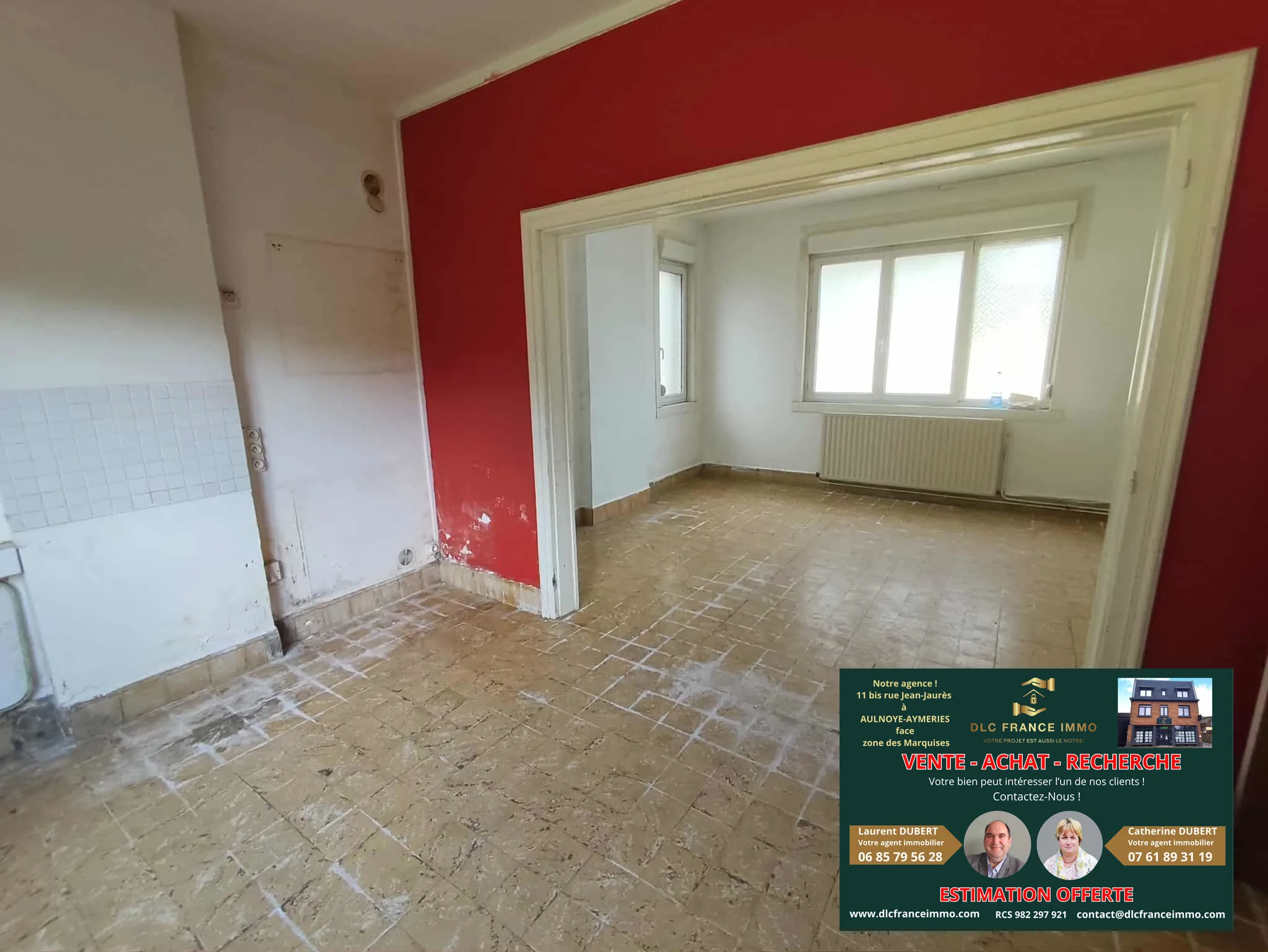 Maison semi-individuelle à rafraîchir à Englefontaine - Grand terrain de 696 m² 