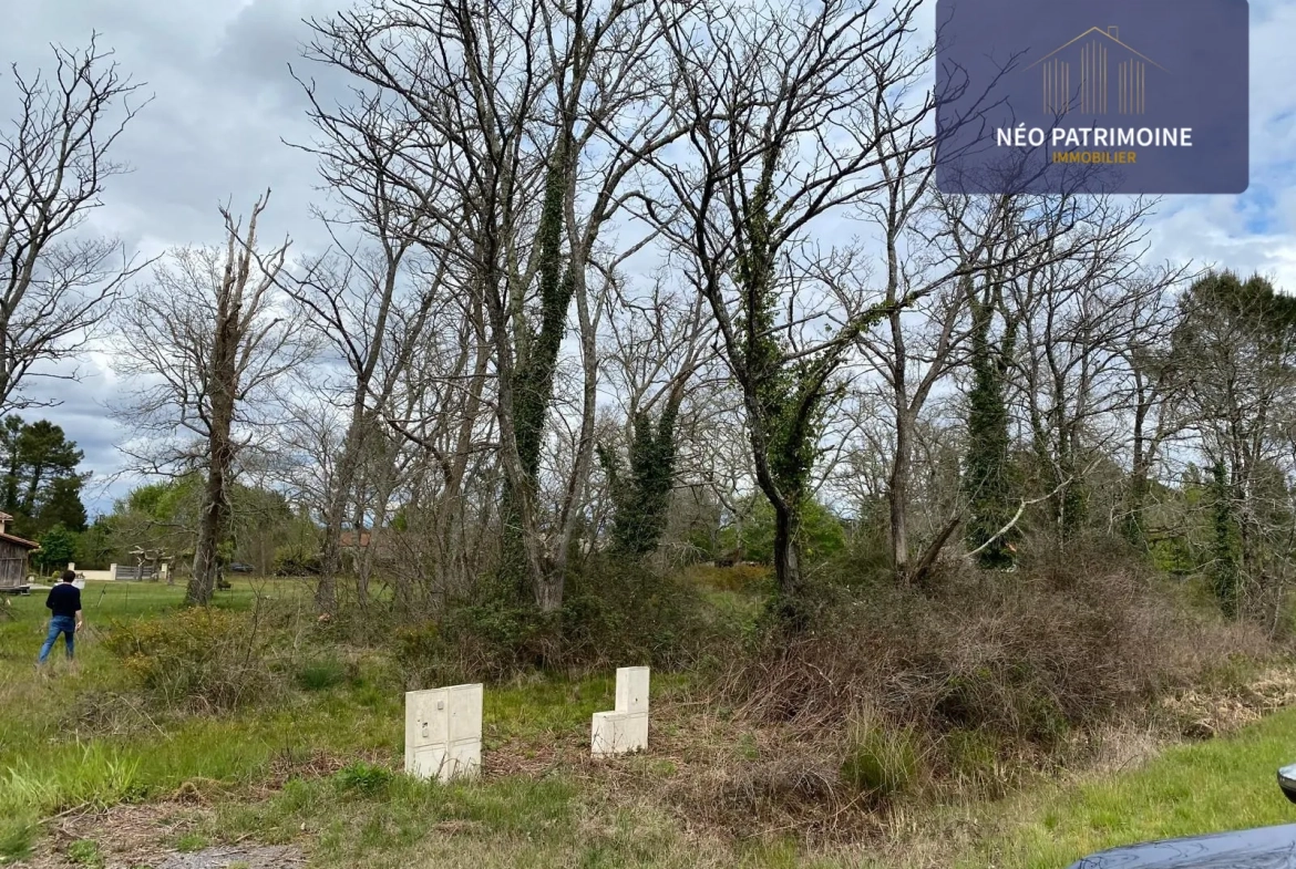 Terrain constructible et viabilisé à Luxey (40) - Opportunité, calme et liberté de construire 