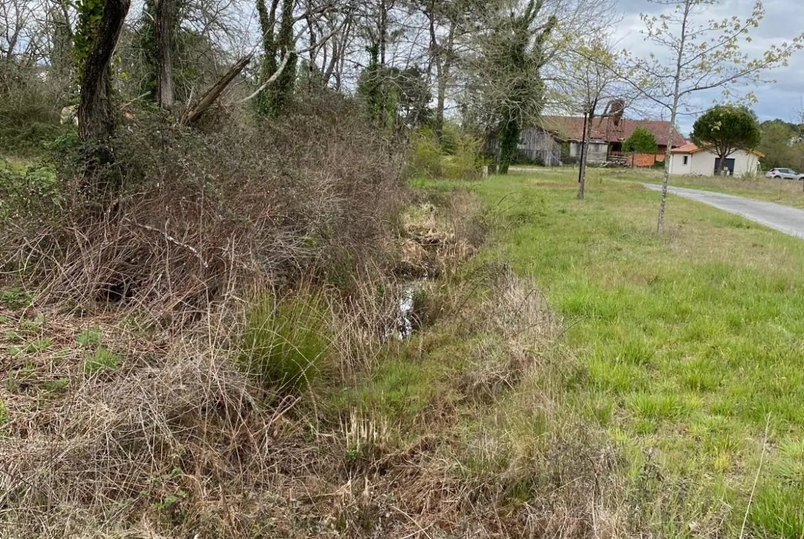 Terrain constructible et viabilisé à Luxey (40) - Opportunité, calme et liberté de construire 