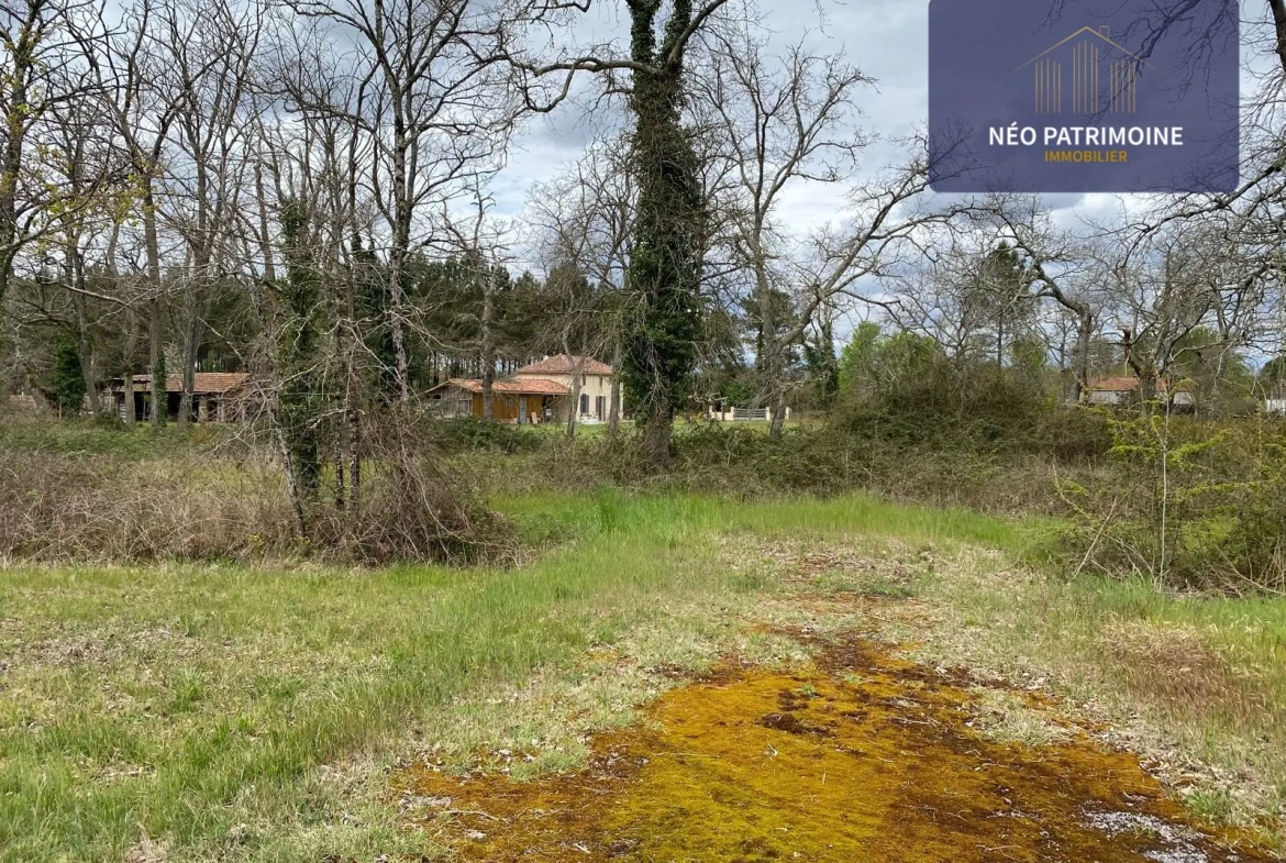 Terrain constructible et viabilisé à Luxey (40) - Opportunité, calme et liberté de construire 
