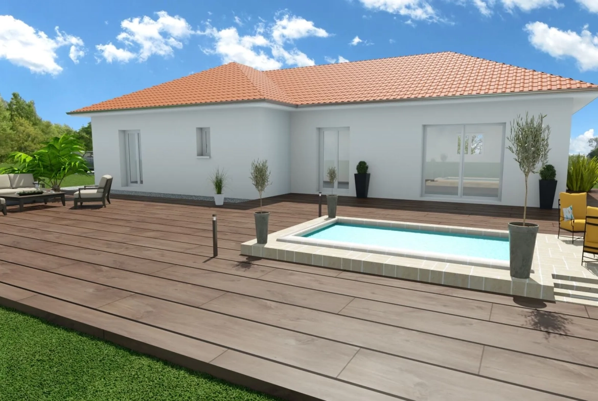Maison neuve de 90 m² avec jardin à Porte-des-Bonnevaux 