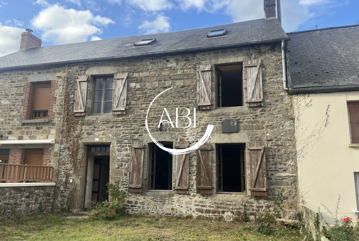 Charmante maison en pierre à vendre dans la Mayenne, 90 m² avec potentiel d'extension 