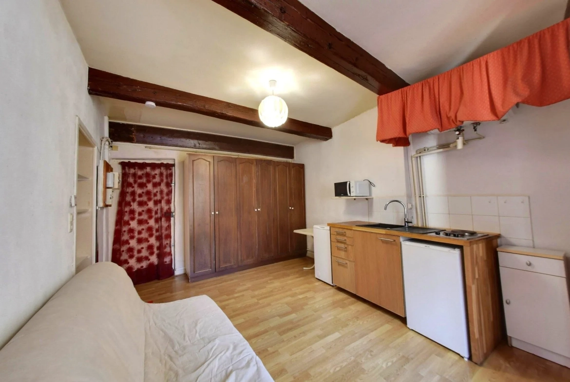 Studio meublé à Grenoble, centre-ville, 22 m², calme et proche tram, idéal investisseur ou premier achat 