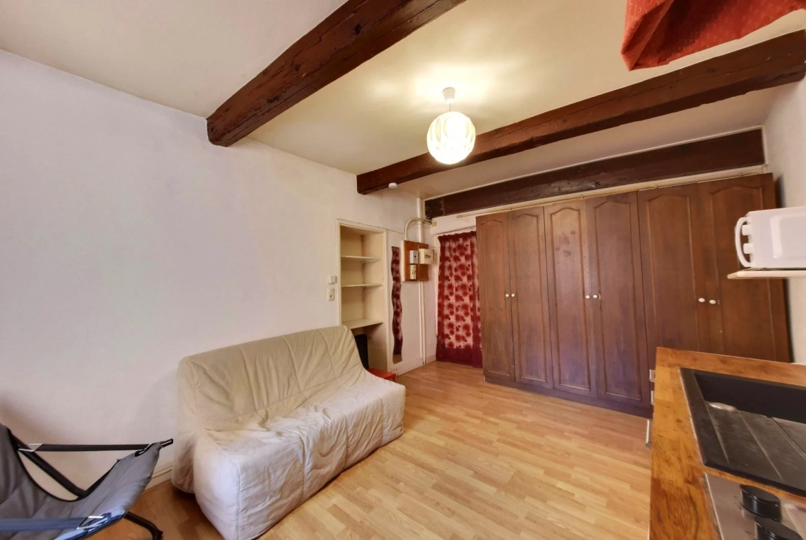 Studio meublé à Grenoble, centre-ville, 22 m², calme et proche tram, idéal investisseur ou premier achat 