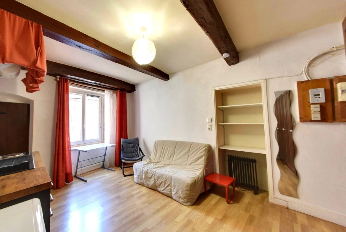 Studio meublé à Grenoble, centre-ville, 22 m², calme et proche tram, idéal investisseur ou premier achat 