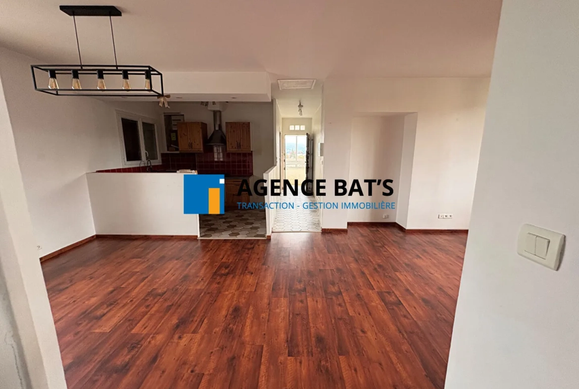 Appartement rénové de 85 m² avec terrain et caves à La Talaudière 
