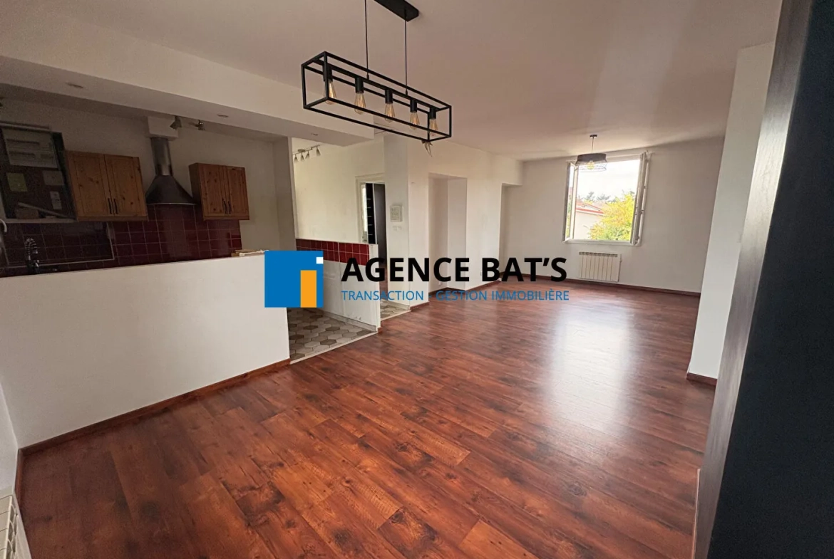 Appartement rénové de 85 m² avec terrain et caves à La Talaudière 