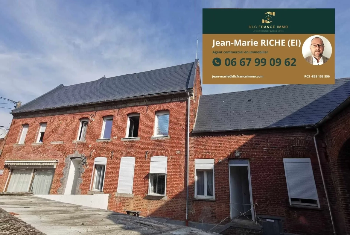 Immeuble de rapport à Solesmes de 166 m² avec deux logements loués 