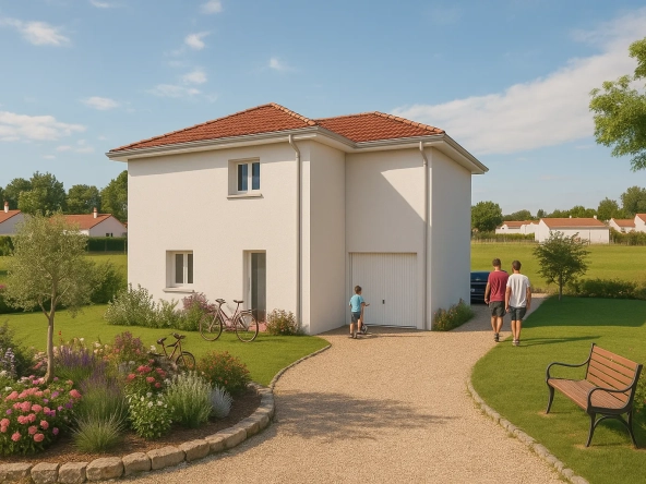 Maison neuve écologique de 90 m² à Artas avec jardin proche commodités