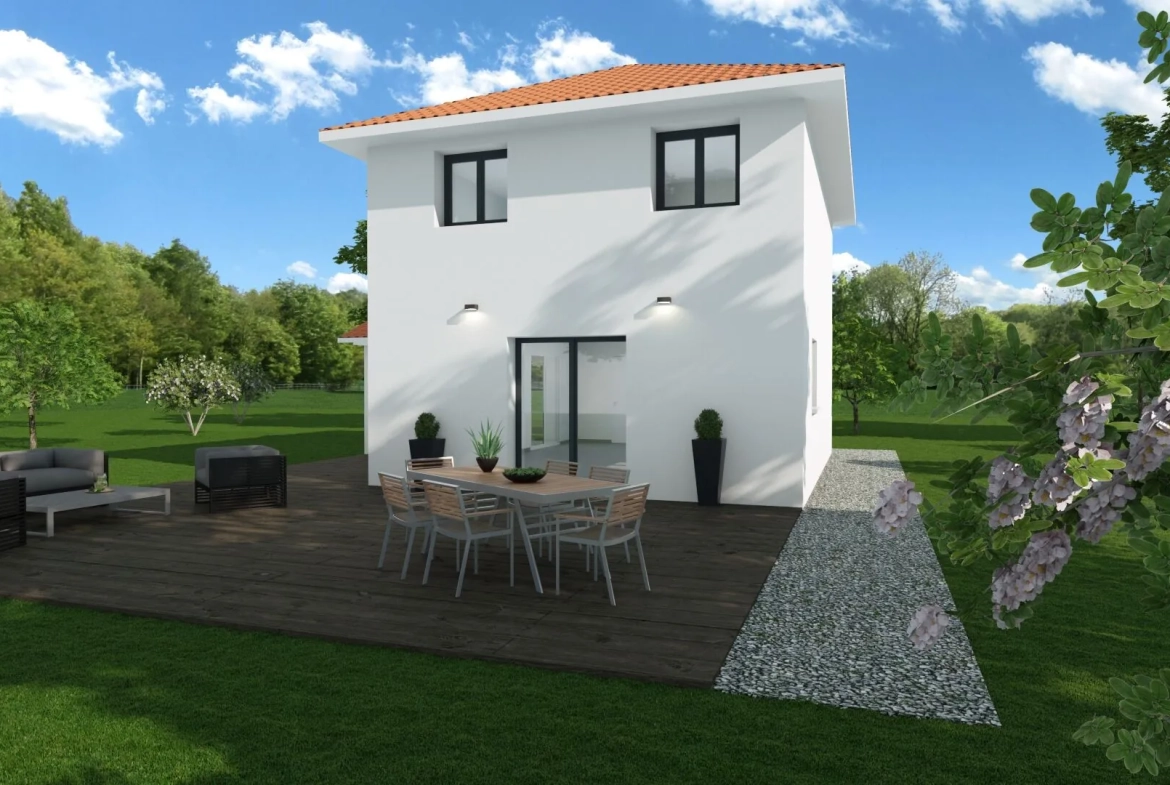 Maison neuve écologique de 90 m² à Artas avec jardin proche commodités 