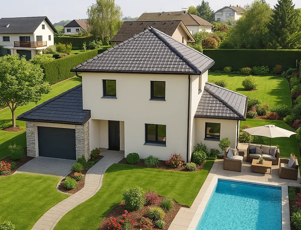 Maison neuve 90 m² à Châtonnay avec jardin et 3 chambres 