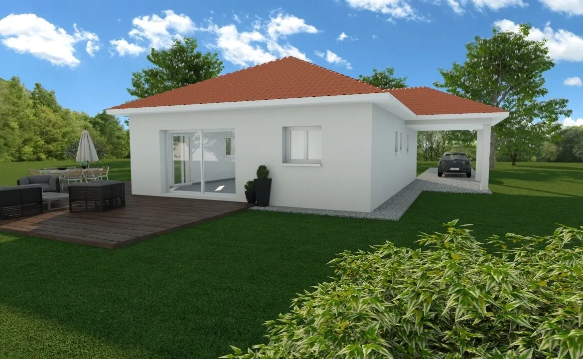 Maison neuve de 90 m² à Bizonnes avec grand jardin et conformité RE 2020 