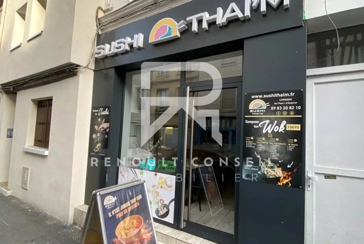 Local commercial loué à Rouen, 50 m², investissement rentable 