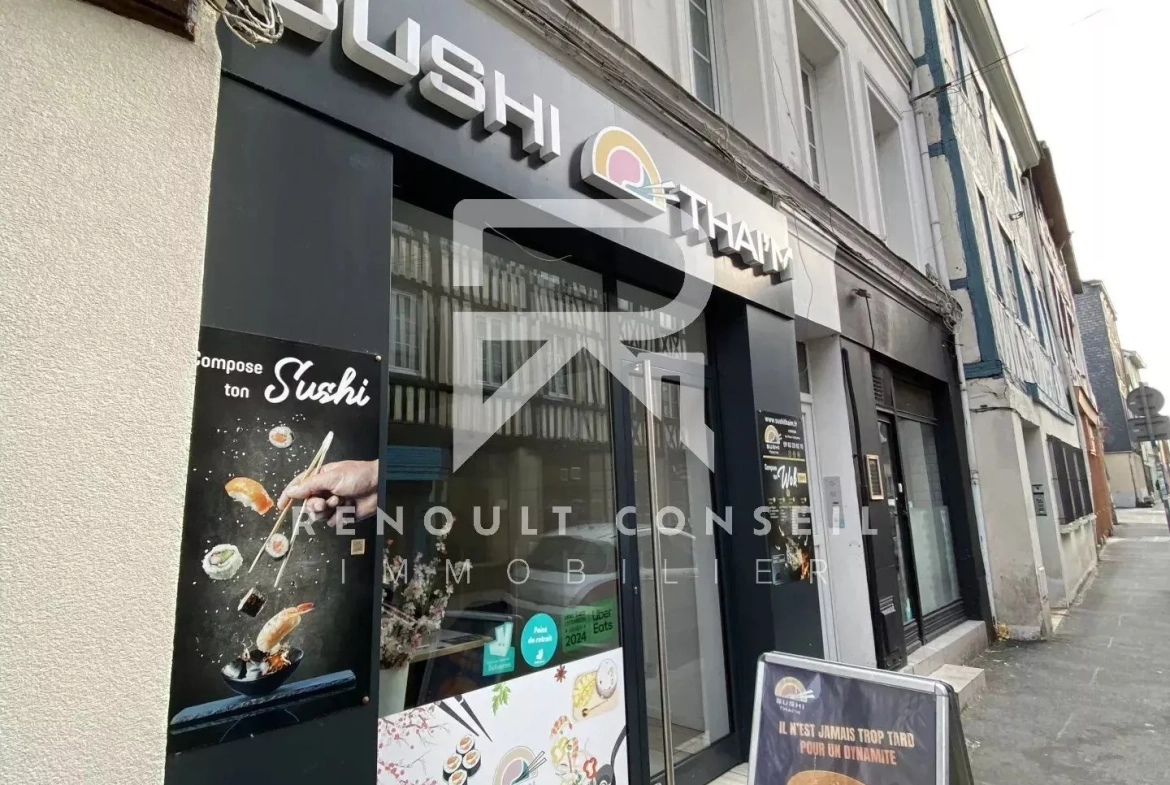 Local commercial loué à Rouen, 50 m², investissement rentable 