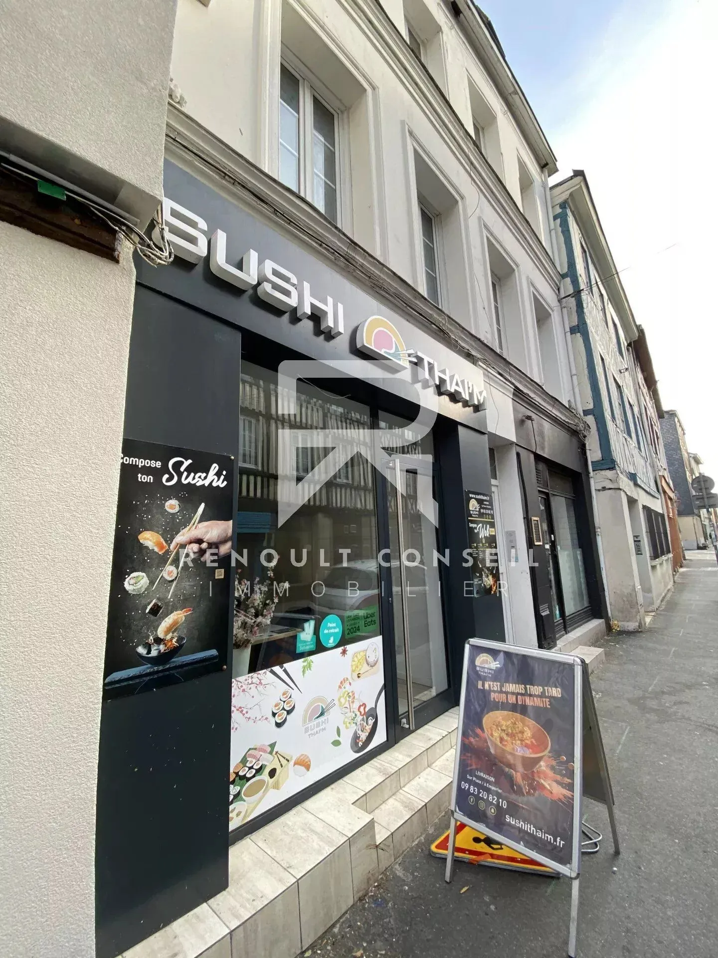 Local commercial loué à Rouen, 50 m², investissement rentable 