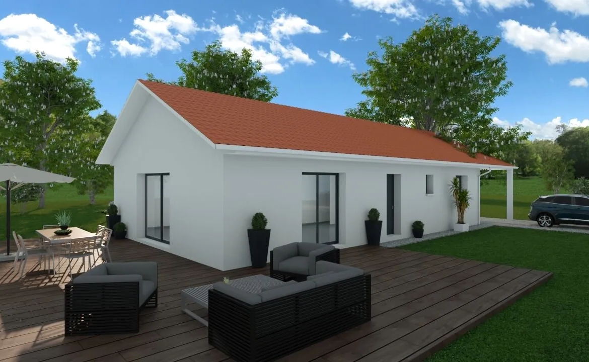 Maison neuve 90 m² avec jardin et 3 chambres à Charavines 