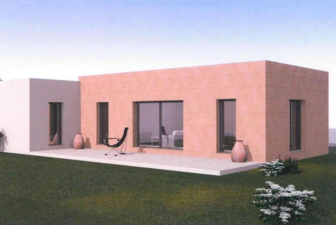 Terrain constructible plat et viabilisé à Saint Hilaire d'Ozilhan – 653 m² 